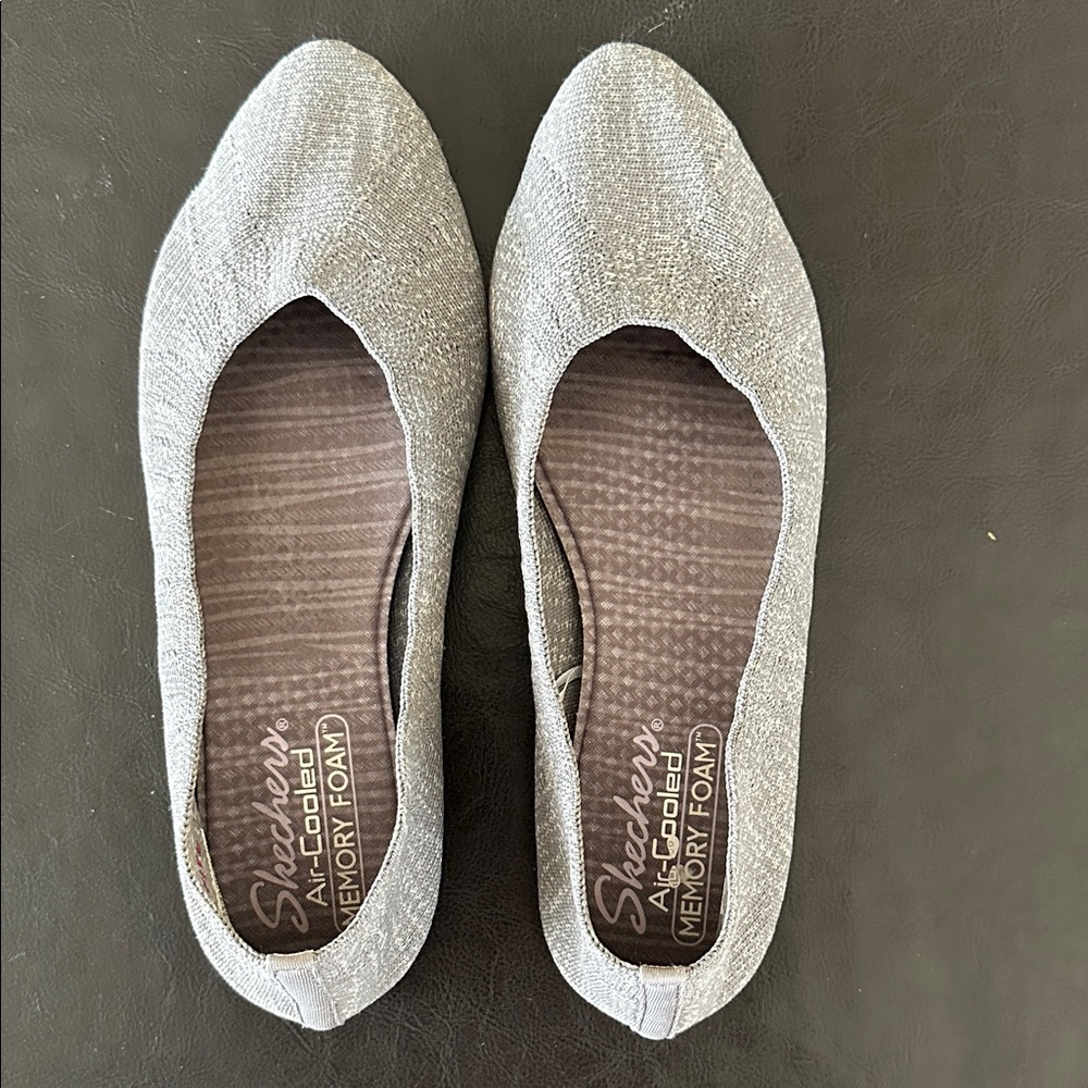 Skechers Women's Silver Memory Foam Flats
